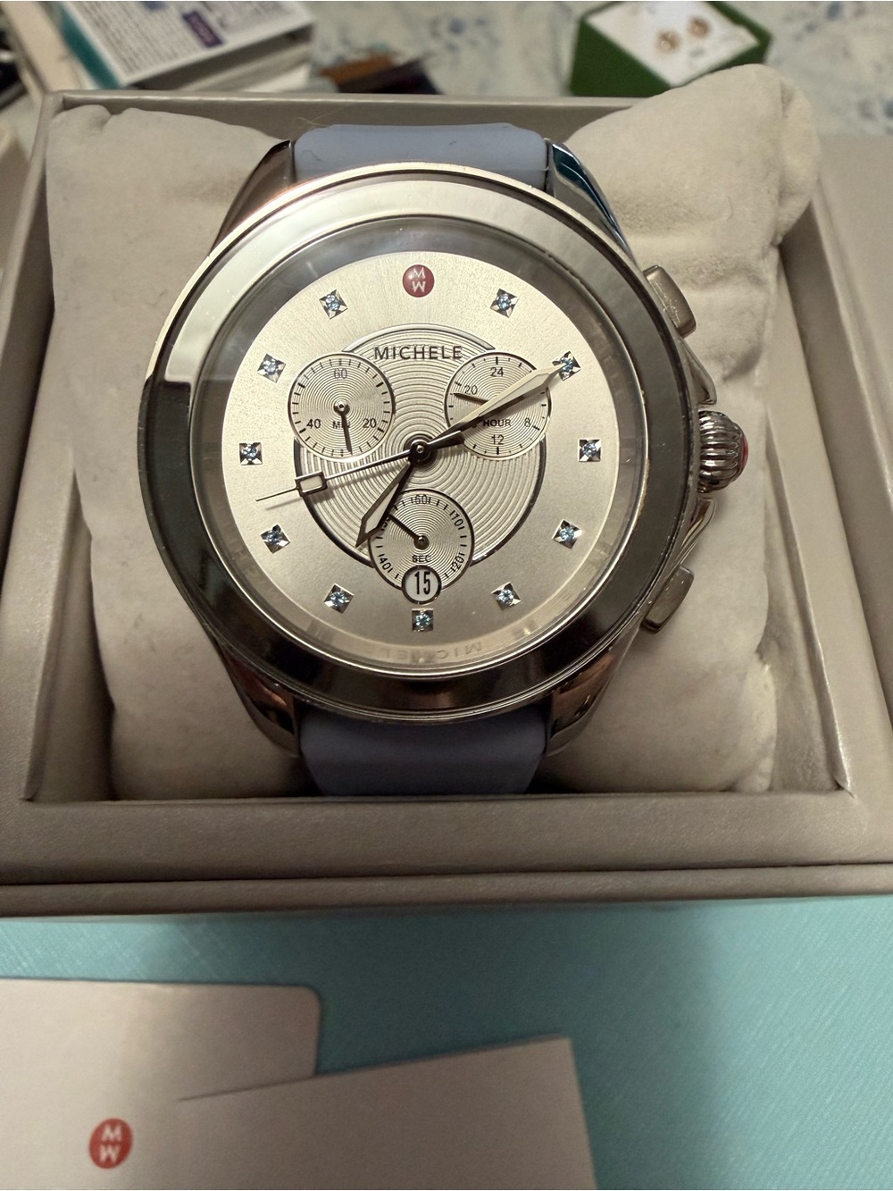 Michele Cape Watch with Light grey Strap